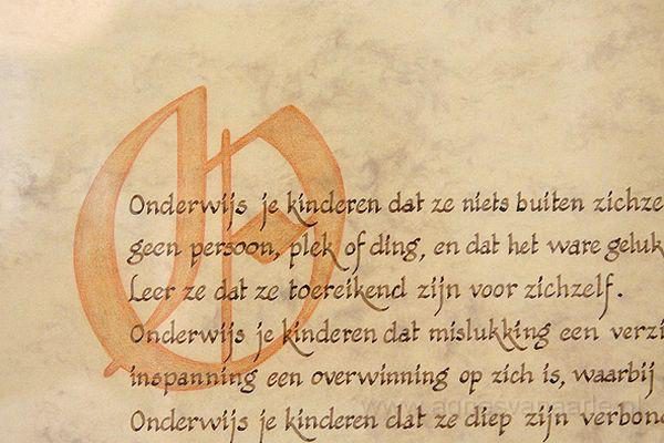 Gekalligrafeerde tekst