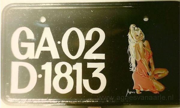 Nummerbord kalligrafie