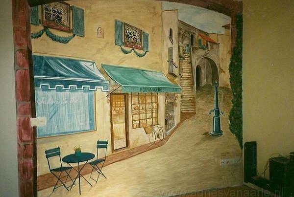 Trompe-l'oeil Franse straat