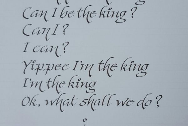 Gedicht in kalligrafie