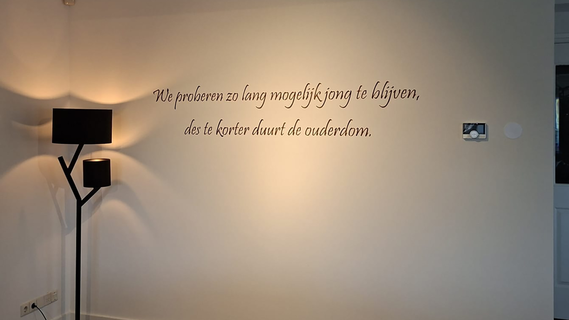 Kalligrafie - Agnes van Aarle - Tekst op muur